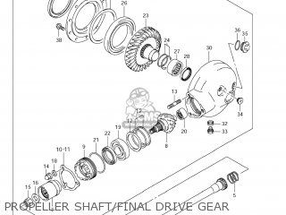 PROPELLER SHAFT/FINAL DRIVE GEAR - VLR1800T BOULEVARD C109R 2008 (K8) USA CALIFORNIA (E03 E33)