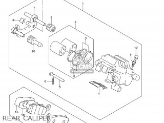 REAR CALIPER - VLR1800T BOULEVARD C109R 2008 (K8) USA CALIFORNIA (E03 E33)
