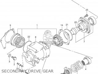 SECONDARY DRIVE GEAR - VLR1800T BOULEVARD C109R 2008 (K8) USA CALIFORNIA (E03 E33)
