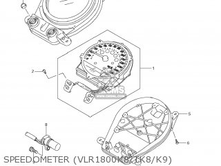 SPEEDOMETER (VLR1800K8/TK8/K9) - VLR1800T BOULEVARD C109R 2008 (K8) USA CALIFORNIA (E03 E33)