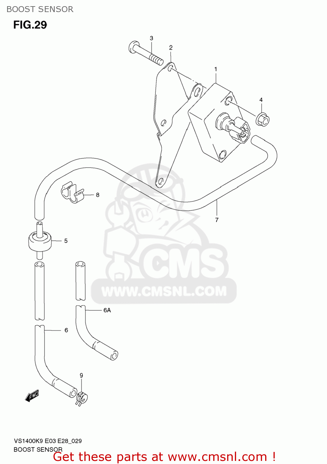 BOOST SENSOR VS1400 BOULEVARD S83 2009 (K9) CALIFORNIA (E33)