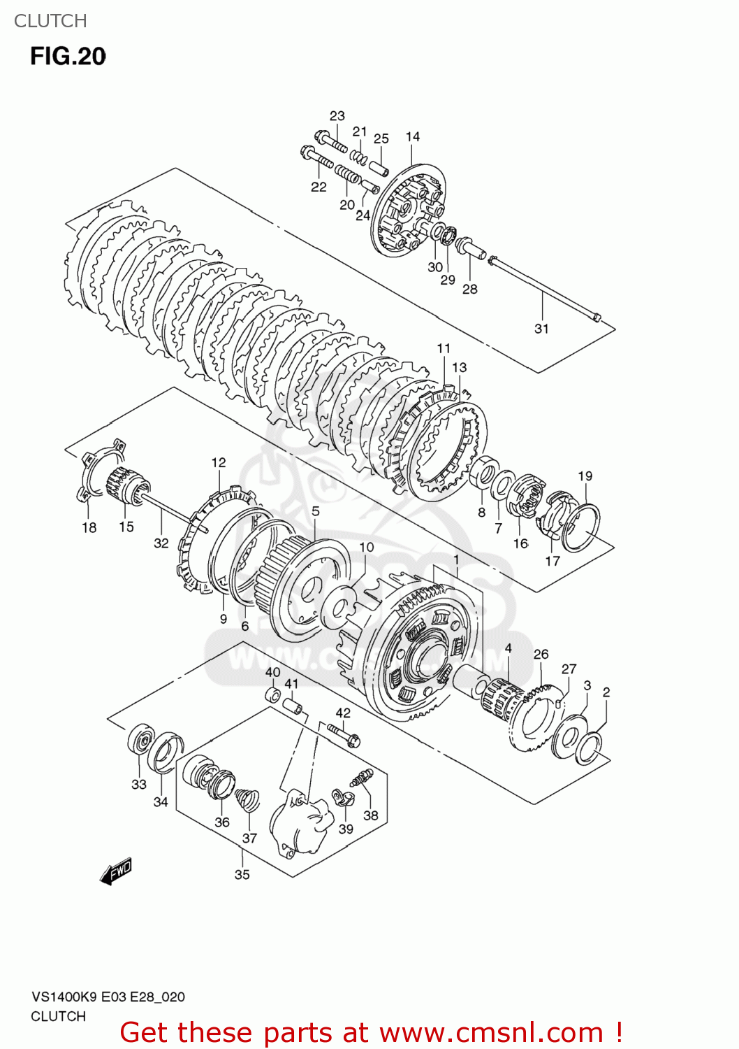 CLUTCH VS1400 BOULEVARD S83 2009 (K9) CALIFORNIA (E33)