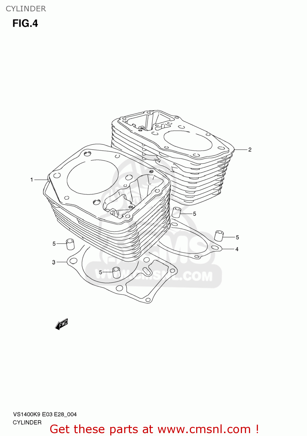 CYLINDER VS1400 BOULEVARD S83 2009 (K9) CALIFORNIA (E33)