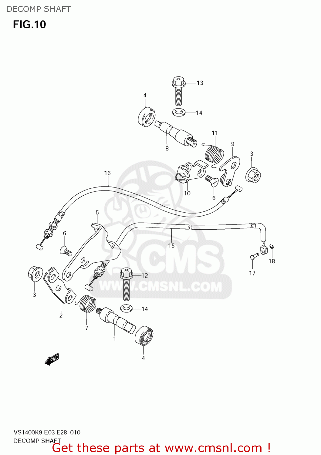 DECOMP SHAFT VS1400 BOULEVARD S83 2009 (K9) CALIFORNIA (E33)