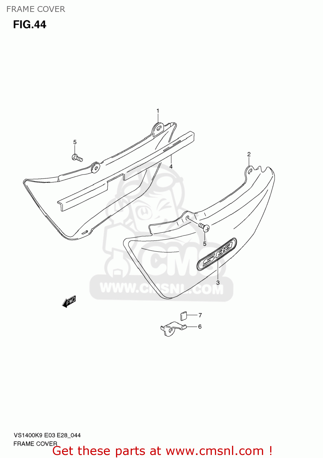 FRAME COVER VS1400 BOULEVARD S83 2009 (K9) CALIFORNIA (E33)