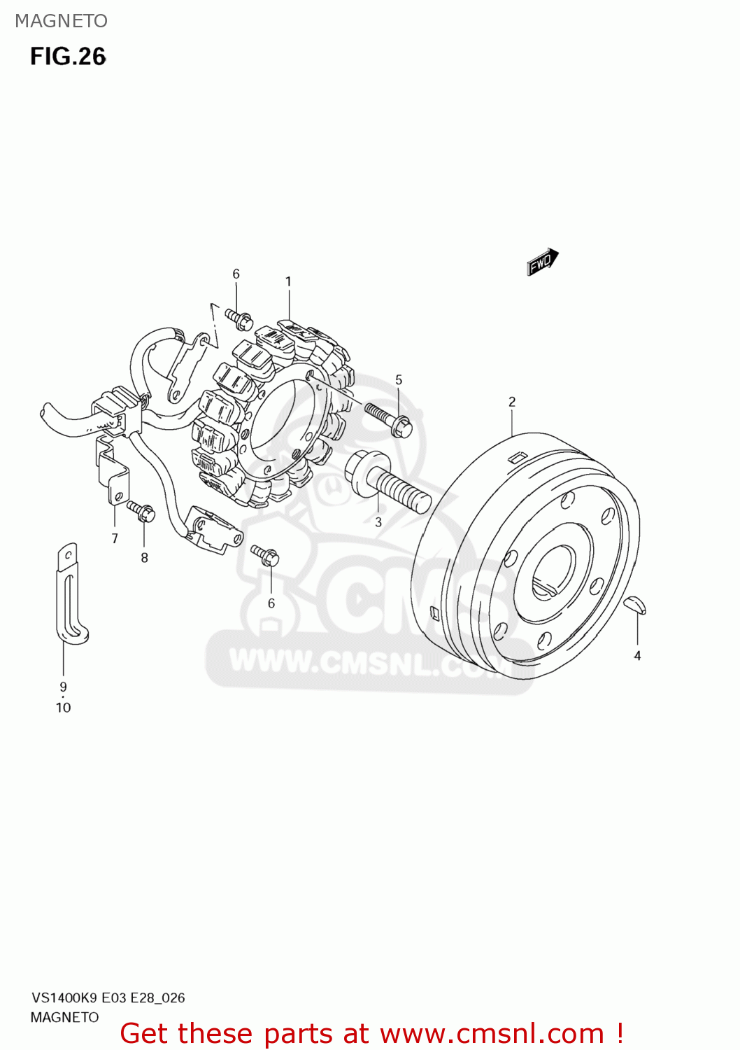 MAGNETO VS1400 BOULEVARD S83 2009 (K9) CALIFORNIA (E33)