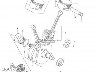 CRANKSHAFT - VS1400 BOULEVARD S83 2009 (K9) CALIFORNIA (E33)