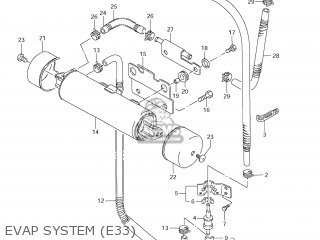 EVAP SYSTEM (E33) - VS1400 BOULEVARD S83 2009 (K9) CALIFORNIA (E33)