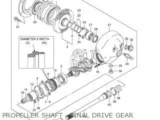 PROPELLER SHAFT - FINAL DRIVE GEAR - VS1400 BOULEVARD S83 2009 (K9) CALIFORNIA (E33)