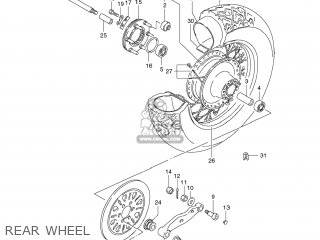 REAR WHEEL - VS1400 BOULEVARD S83 2009 (K9) CALIFORNIA (E33)