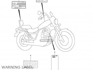 WARNING LABEL - VS1400 BOULEVARD S83 2009 (K9) CALIFORNIA (E33)
