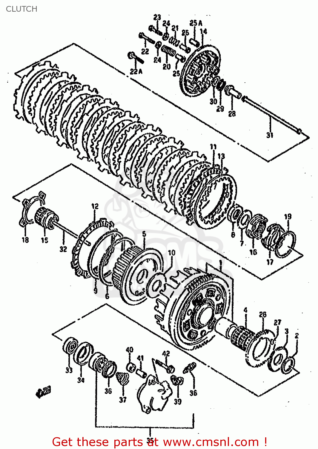 CLUTCH VS1400GLF 1988 (J) (E01 E02 E04 E15 E16 E17 E18 E22 25 34 39 77)