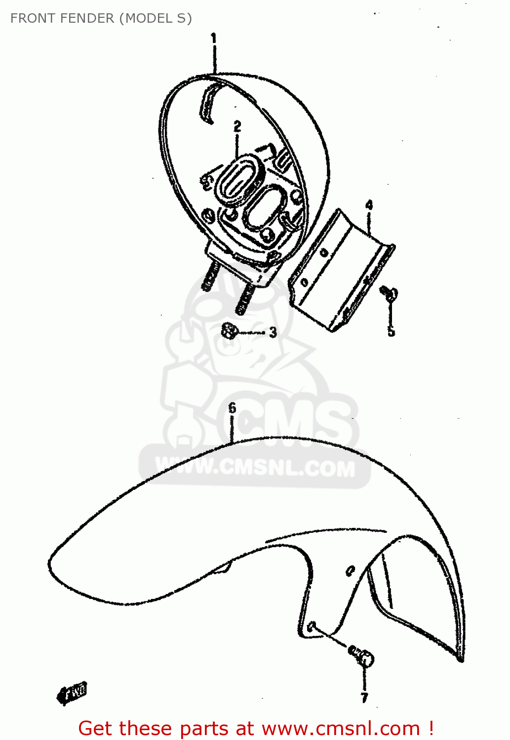 FRONT FENDER (MODEL S) VS1400GLF 1988 (J) (E01 E02 E04 E15 E16 E17 E18 E22 25 34 39 77)