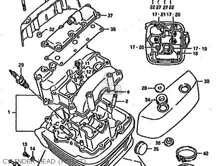 CYLINDER HEAD (FRONT) - VS1400GLF 1988 (J) (E01 E02 E04 E15 E16 E17 E18 E22 25 34 39 77)