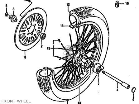 FRONT WHEEL - VS1400GLF 1988 (J) (E01 E02 E04 E15 E16 E17 E18 E22 25 34 39 77)