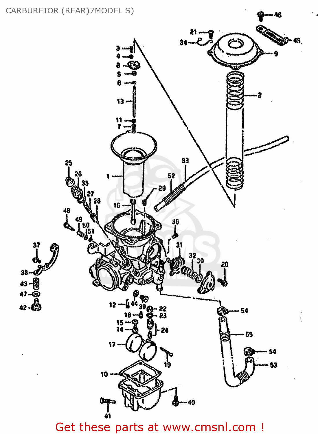 CARBURETOR (REAR)7MODEL S) VS1400GLF 1991 (M) (E01 E04 E17 E21 E22 E34 E39)