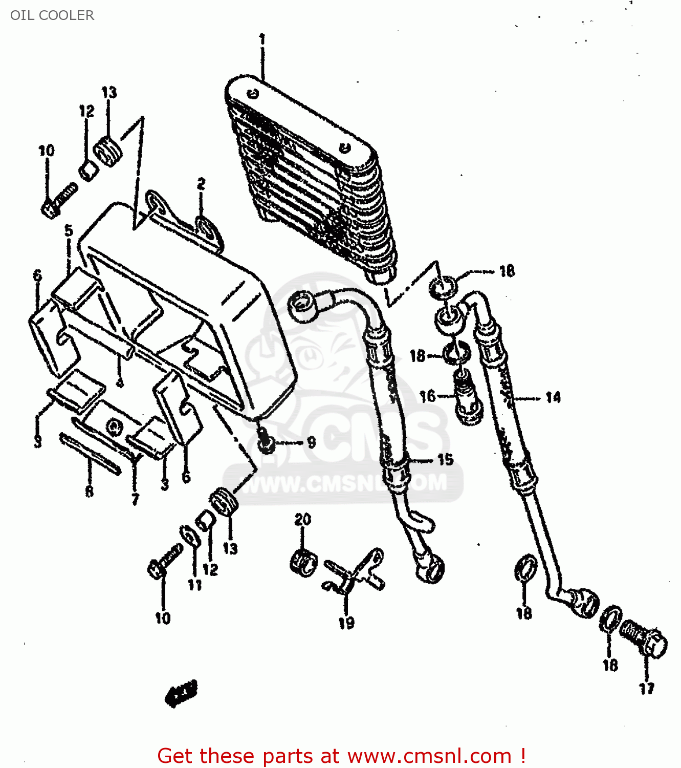 OIL COOLER VS1400GLF 1991 (M) (E01 E04 E17 E21 E22 E34 E39)