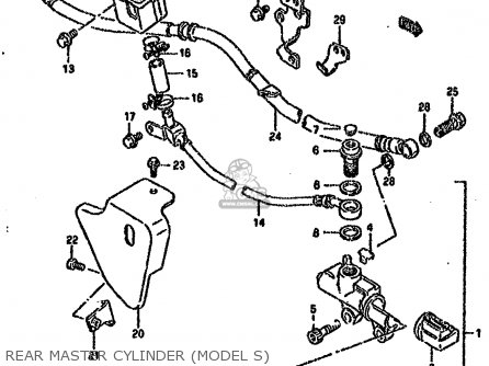 REAR MASTER CYLINDER (MODEL S) - VS1400GLF 1991 (M) (E01 E04 E17 E21 E22 E34 E39)