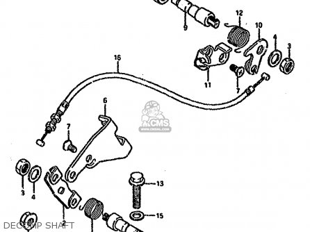 DECOMP SHAFT - VS1400GLF 1991 (M) (E01 E04 E17 E21 E22 E34 E39)