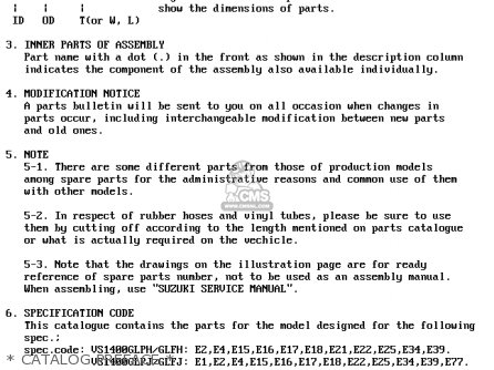 * CATALOG PREFACE * - VS1400GLF 1992 (N) (E01 E04 E17 E21 E22 E34)