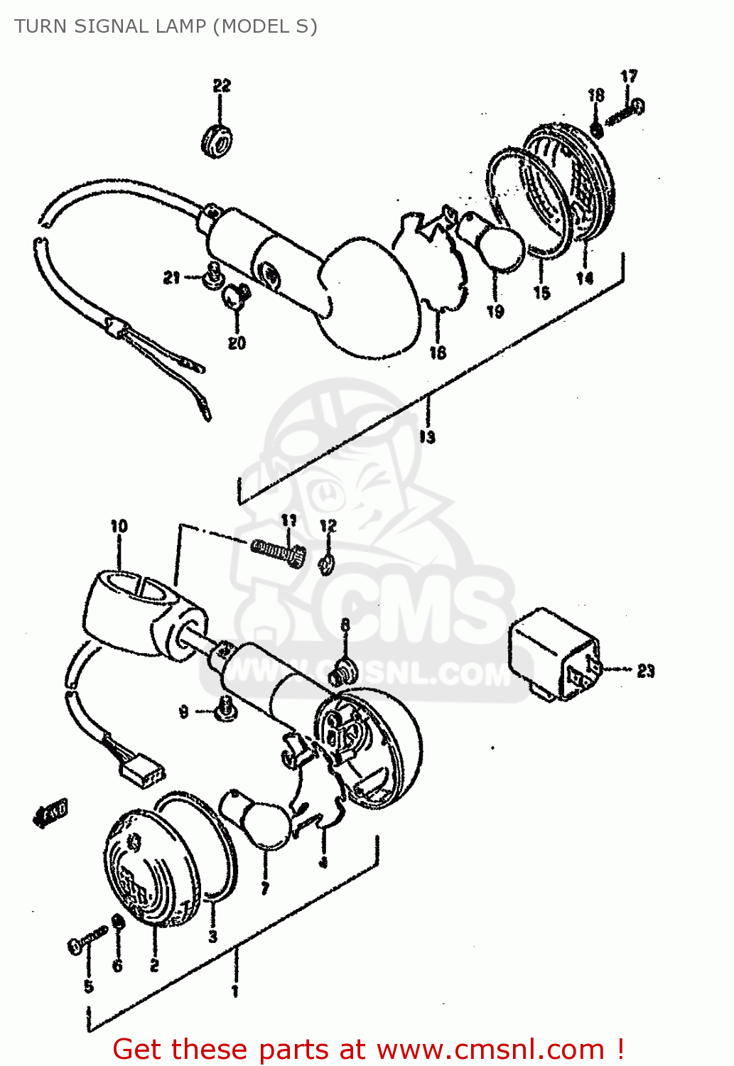 TURN SIGNAL LAMP (MODEL S) VS1400GLF 1993 (P) (E01 E04 E17 E21 E22 E24 E34)