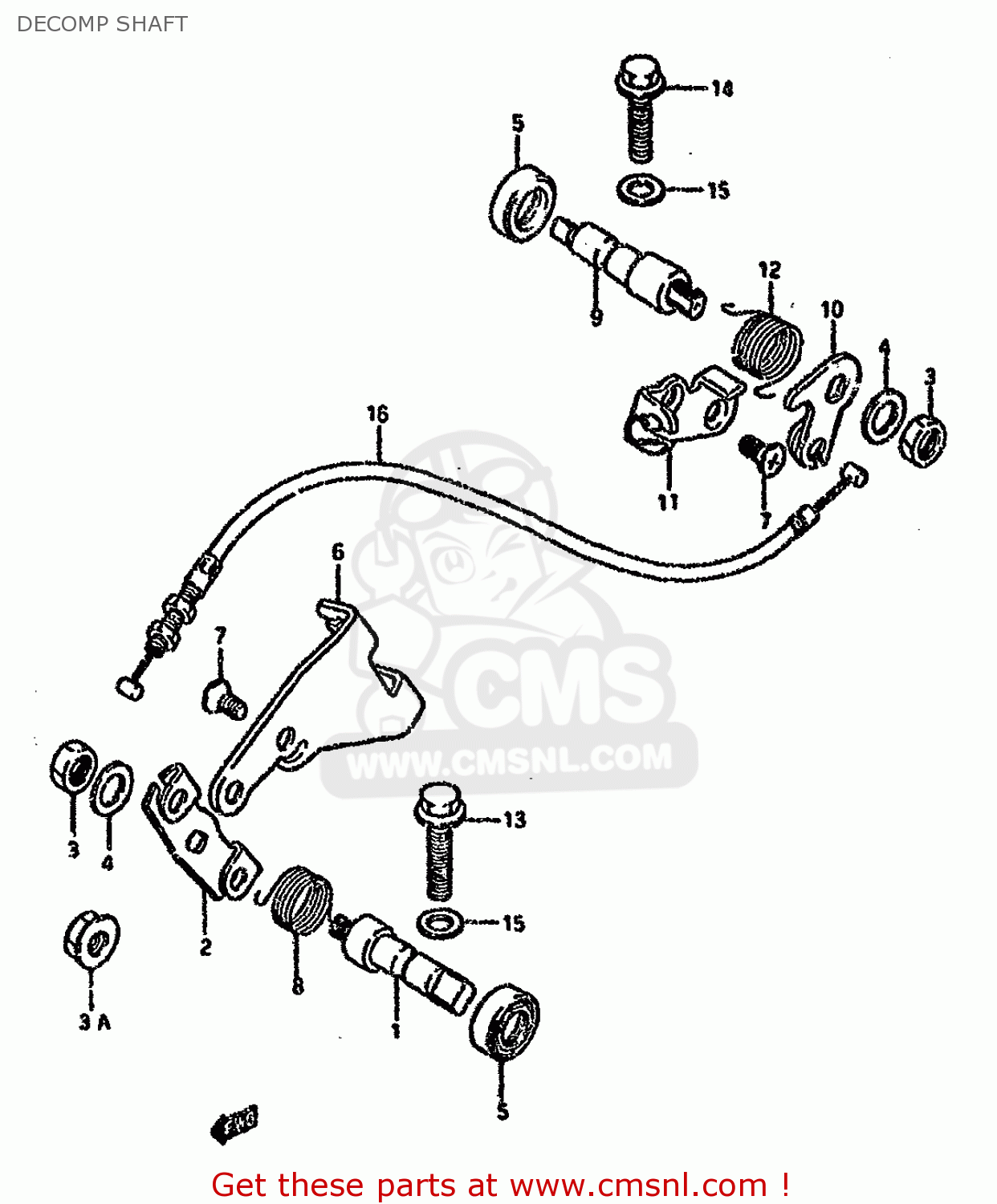 DECOMP SHAFT VS1400GLF 1993 (P) (E01 E04 E17 E21 E22 E24 E34)