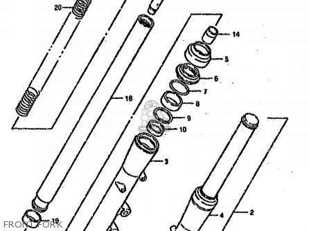 FRONT FORK - VS1400GLF 1993 (P) (E01 E04 E17 E21 E22 E24 E34)