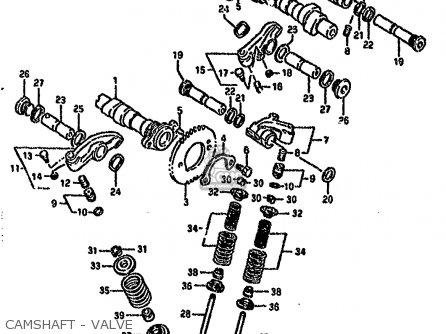 CAMSHAFT - VALVE - VS1400GLF 1993 (P) (E01 E04 E17 E21 E22 E24 E34)