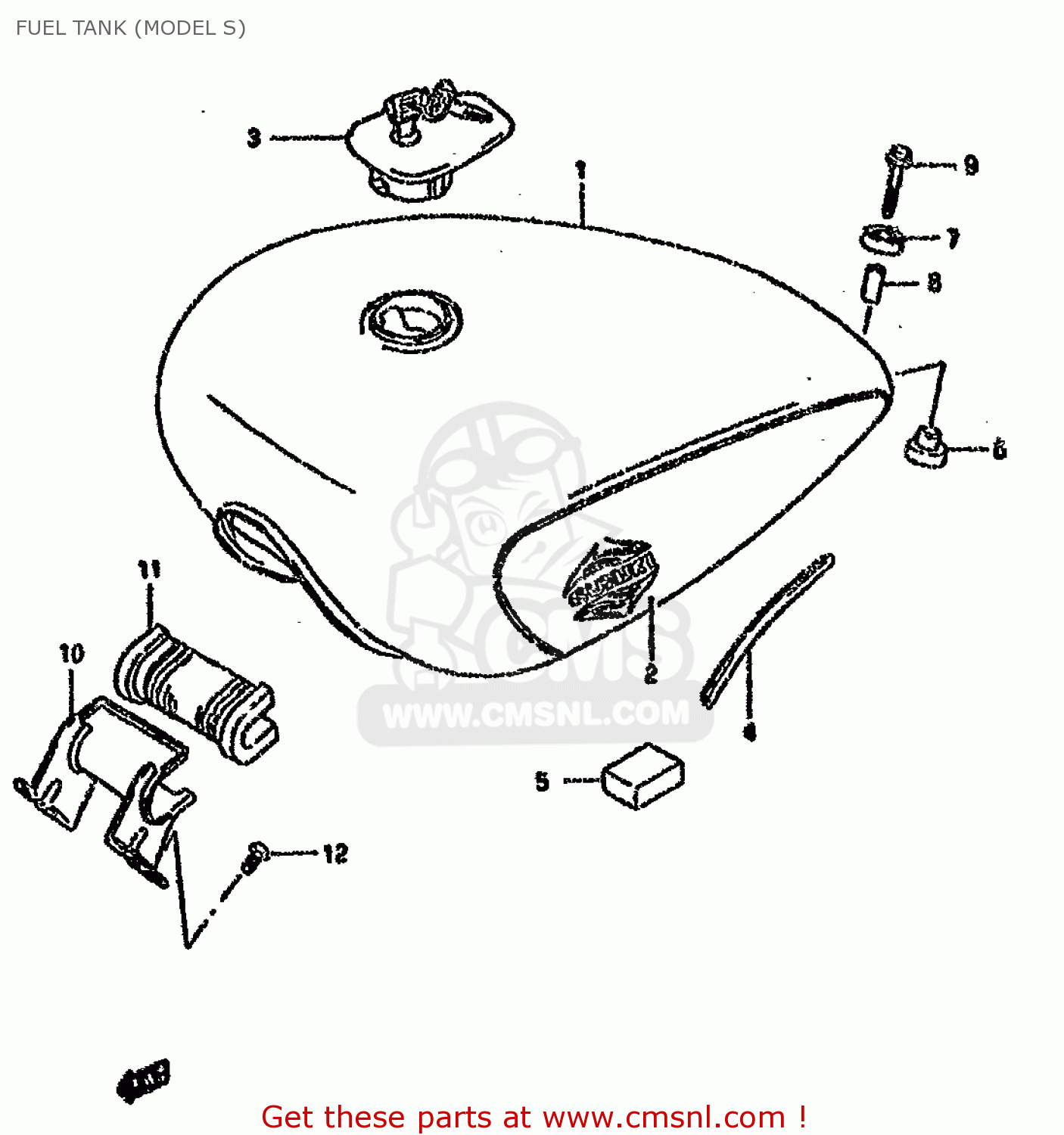 FUEL TANK (MODEL S) VS1400GLP 1987 (H) (E02 E04 E15 E16 E17 E18 E21 E22 E25 E34 E39)