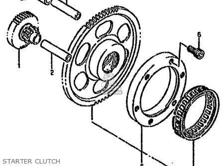 STARTER CLUTCH - VS1400GLP 1987 (H) (E02 E04 E15 E16 E17 E18 E21 E22 E25 E34 E39)