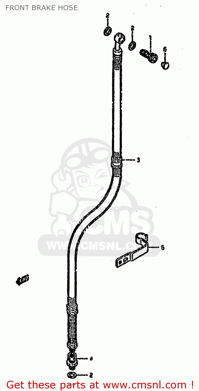 FRONT BRAKE HOSE VS1400GLP 1988 (J) (E01 E02 E04 E15 E16 E17 E18 E22 25 34 39 77)