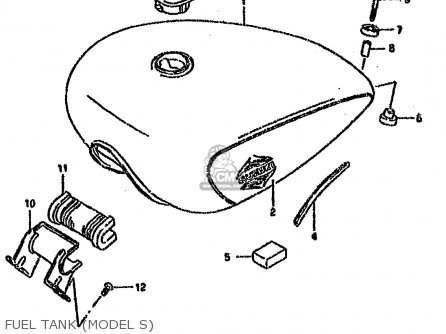 FUEL TANK (MODEL S) - VS1400GLP 1988 (J) (E01 E02 E04 E15 E16 E17 E18 E22 25 34 39 77)