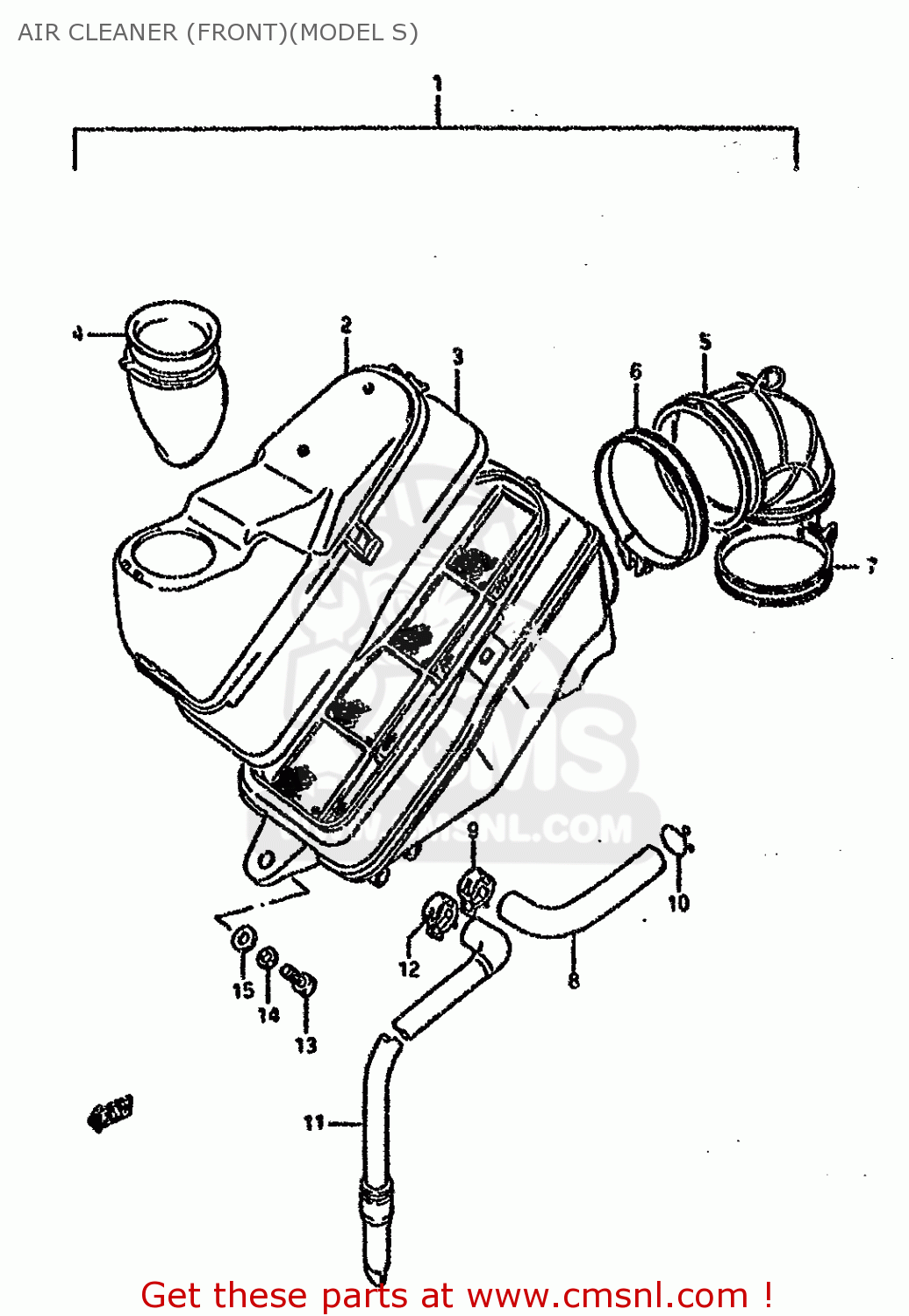 AIR CLEANER (FRONT)(MODEL S) VS1400GLP 1989 (K) (E22)