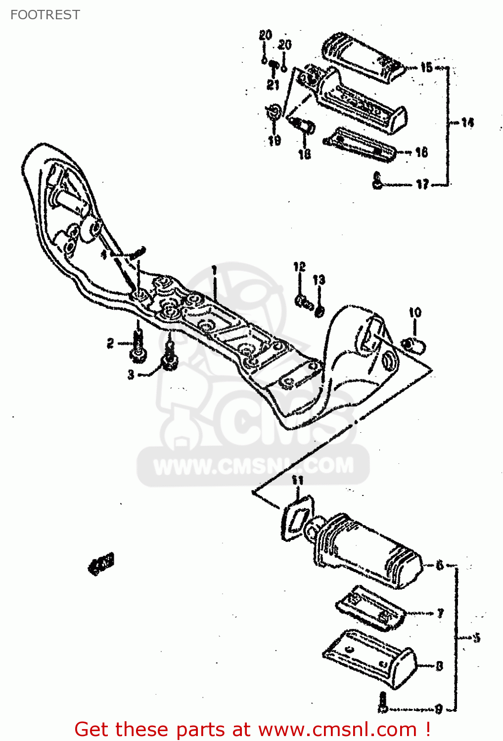 FOOTREST VS1400GLP 1989 (K) (E22)