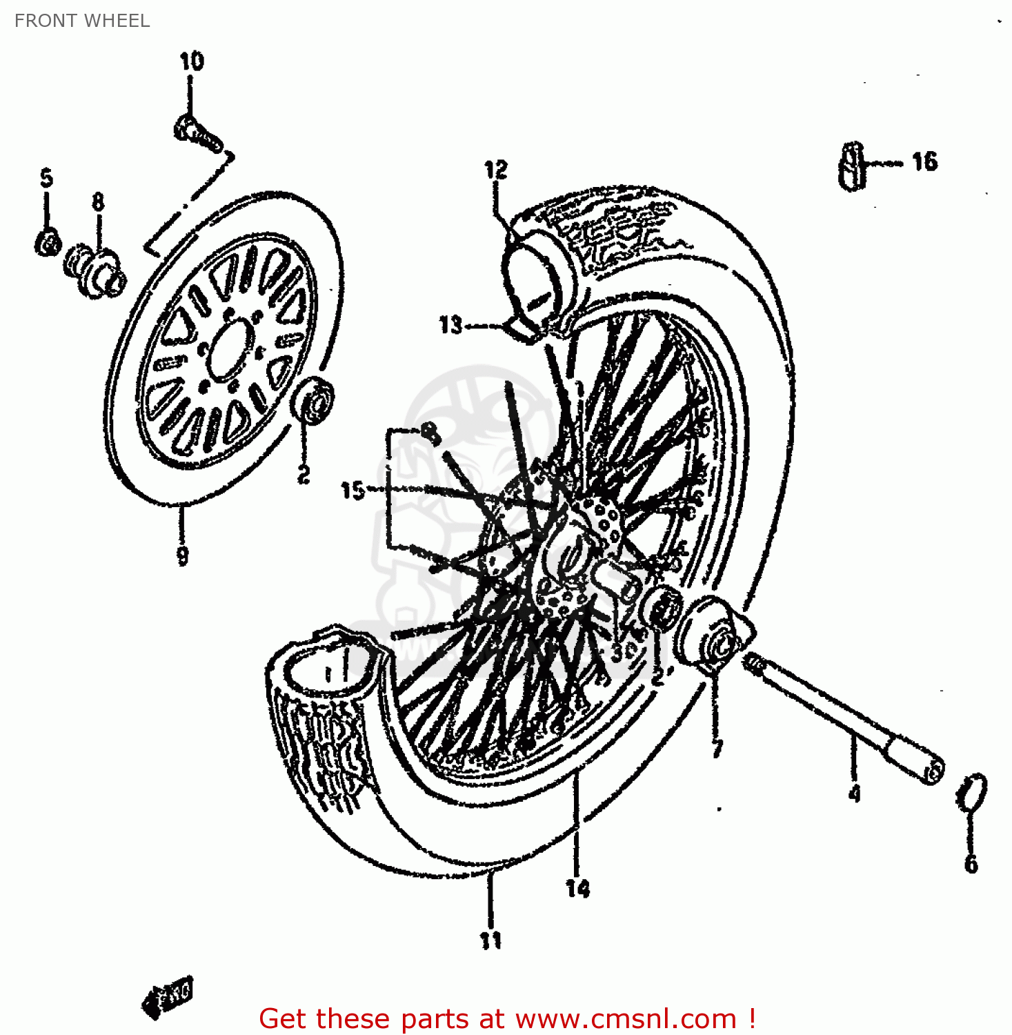 FRONT WHEEL VS1400GLP 1989 (K) (E22)