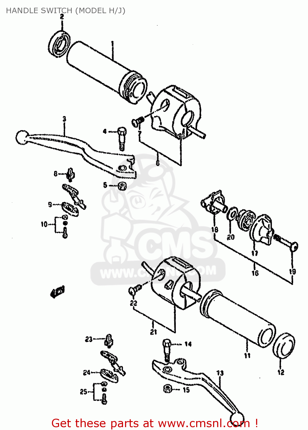 HANDLE SWITCH (MODEL H/J) VS1400GLP 1989 (K) (E22)