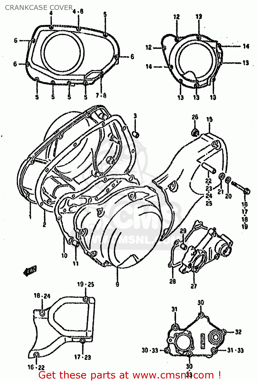 CRANKCASE COVER VS1400GLP 1990 (L) (E01 E04 E17 E21 E22 E39)