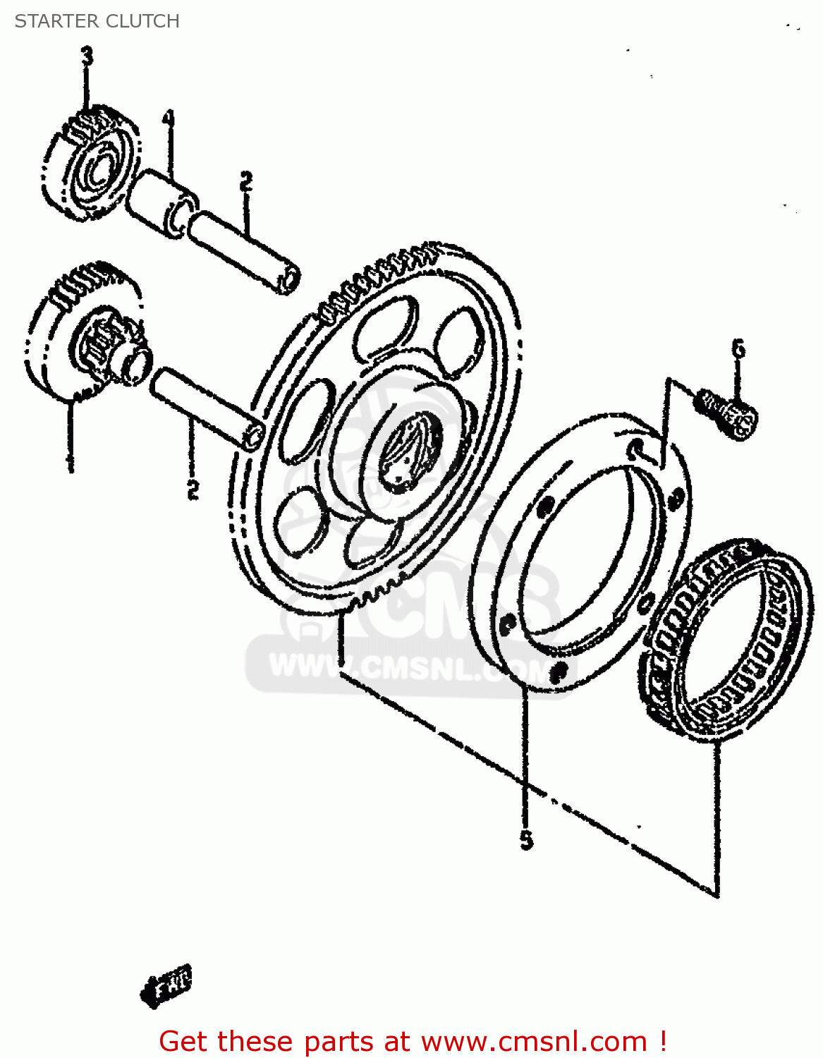 STARTER CLUTCH VS1400GLP 1990 (L) (E01 E04 E17 E21 E22 E39)