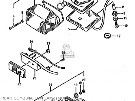REAR COMBINATION LAMP (MODEL S) - VS1400GLP 1990 (L) (E01 E04 E17 E21 E22 E39)