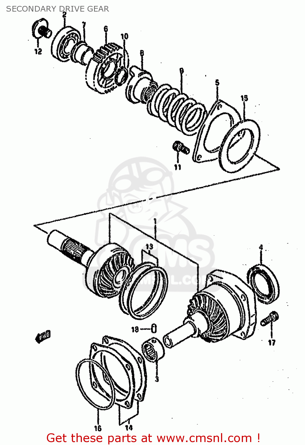SECONDARY DRIVE GEAR VS1400GLP 1991 (M) (E01 E04 E17 E21 E22 E34 E39)