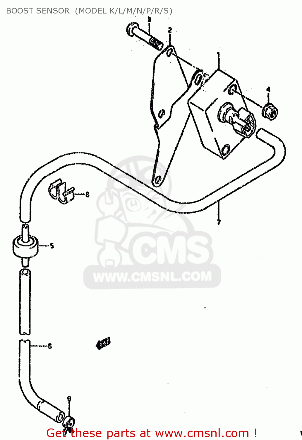 BOOST SENSOR  (MODEL K/L/M/N/P/R/S) VS1400GLP 1991 (M) (E01 E04 E17 E21 E22 E34 E39)