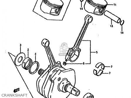 CRANKSHAFT - VS1400GLP 1991 (M) (E01 E04 E17 E21 E22 E34 E39)