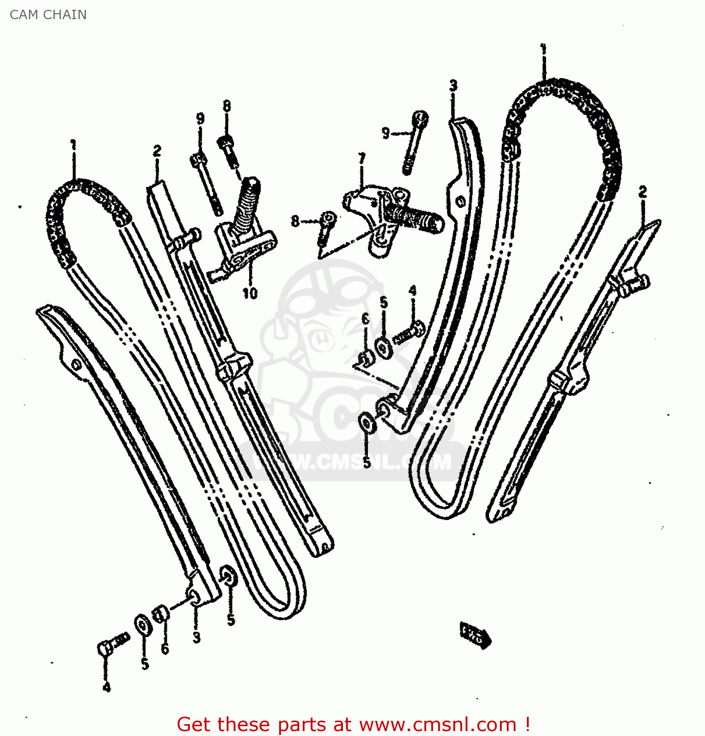 CAM CHAIN VS1400GLP 1992 (N) (E01 E04 E17 E21 E22 E34)