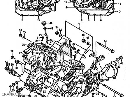 CRANKCASE - VS1400GLP 1992 (N) (E01 E04 E17 E21 E22 E34)