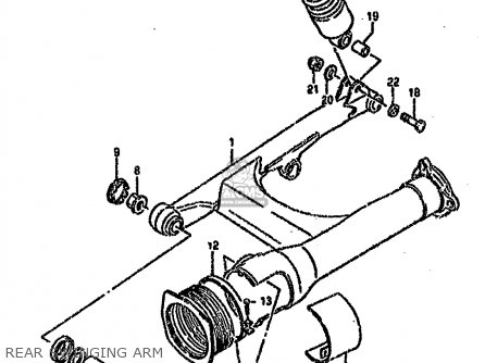 REAR SWINGING ARM - VS1400GLP 1992 (N) (E01 E04 E17 E21 E22 E34)