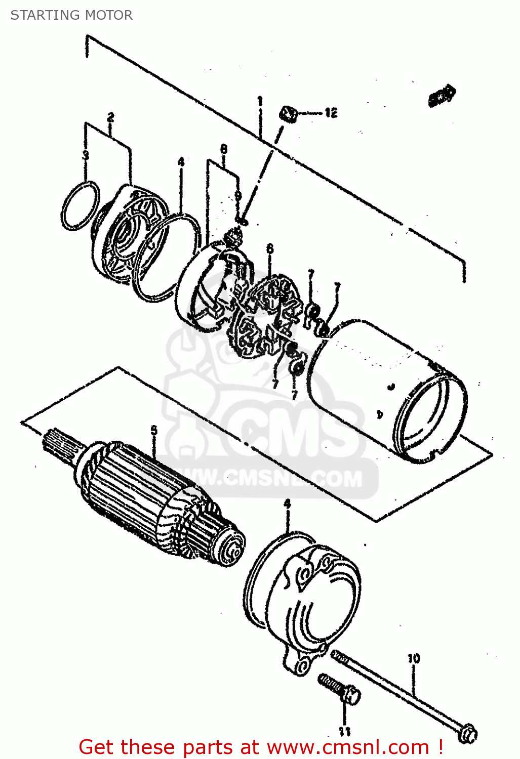 STARTING MOTOR VS1400GLP 1993 (P) (E01 E04 E17 E21 E22 E24 E34)