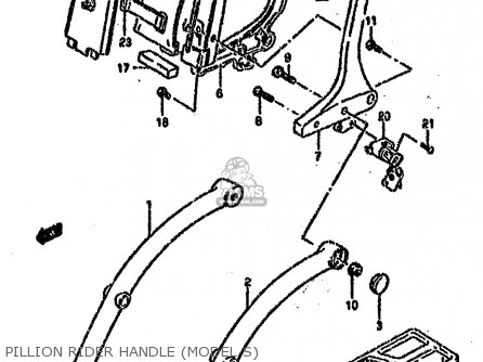PILLION RIDER HANDLE (MODEL S) - VS1400GLP 1993 (P) (E01 E04 E17 E21 E22 E24 E34)