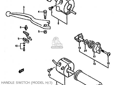 HANDLE SWITCH (MODEL H/J) - VS1400GLP 1993 (P) (E01 E04 E17 E21 E22 E24 E34)
