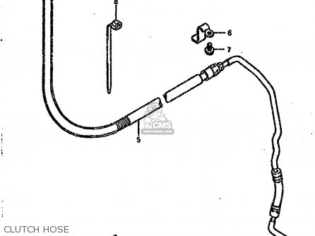 CLUTCH HOSE - VS1400GLP 1993 (P) (E01 E04 E17 E21 E22 E24 E34)