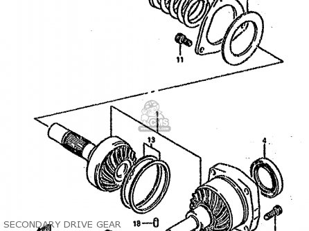 SECONDARY DRIVE GEAR - VS1400GLP 1994 (R) (E02 E04 E17 E21 E22 E24 E34)
